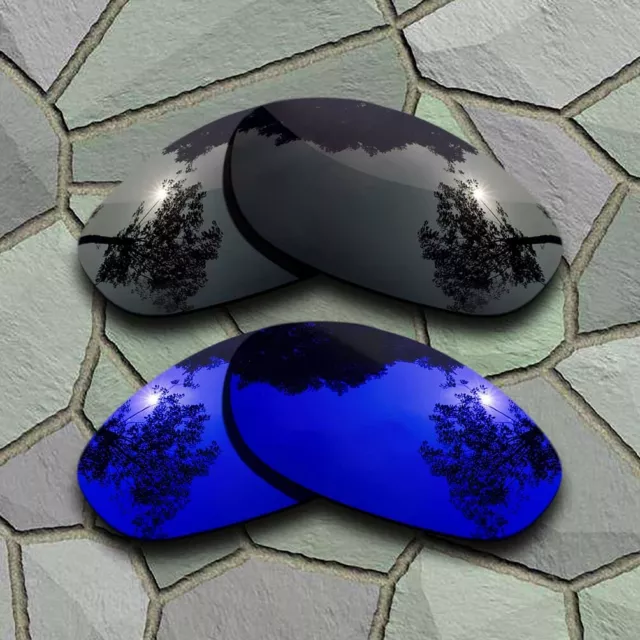 US Grey Black&Violet Blue Polarized Lenses Replacement For-Oakley Monster Dog