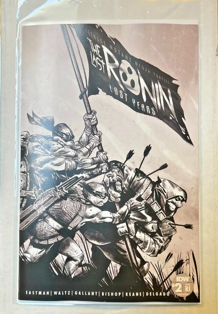 TMNT Last Ronin Lost Years #2 1:50 B+W Variant IDW Ninja Turtles NM In Hand