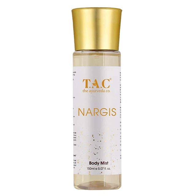 TAC - The Ayurveda Co. Nargis niebla corporal con rosa extendida, larga duración 150 ml