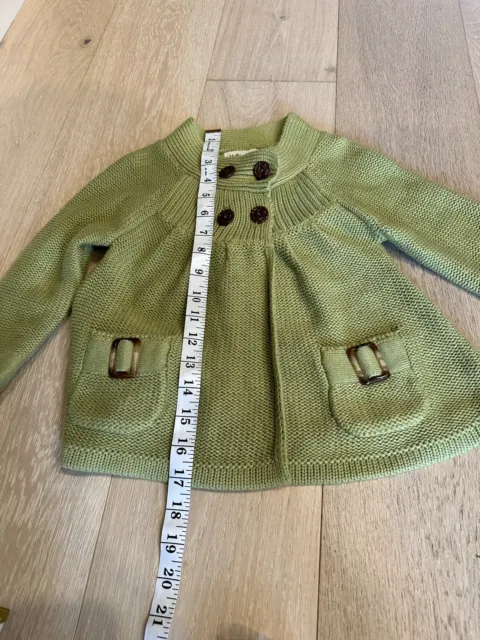Matilda Jane Mossy Glen Cardigan Green Sweater size 2 Pocket EUC Secret Fields