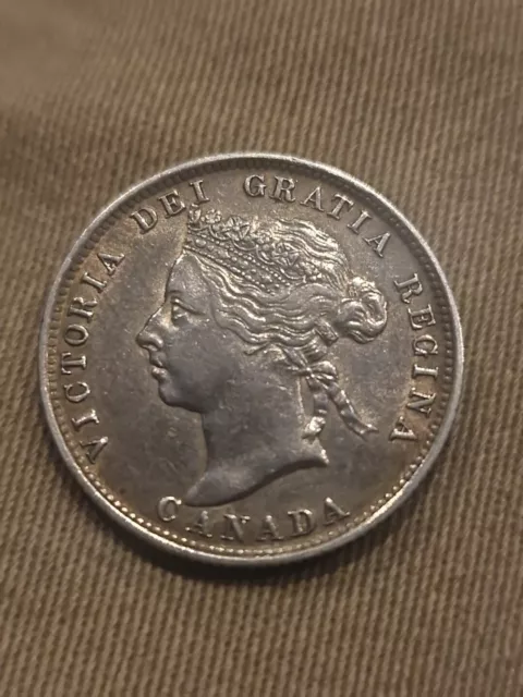 1899 CANADA 25 CENTS SILVER Excellent Condition Coin Rare Quarter Dollar