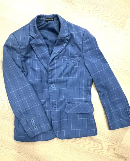 Boys  Uomo Bocaccio Dress Suit Jacket. Blue Sz.8 Easter, Wedding, Formal