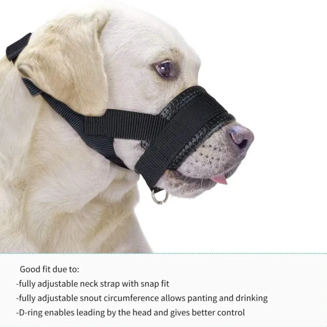 Nylon Adjustable Dog Anti Stop Chewing Bark Bite Soft Mouth Muzzle Grooming