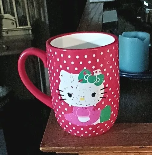 Hello Kitty Sanrio Mug 2012 Pink Polka Dots Jumbo FAB Starpoint Oversized Mug