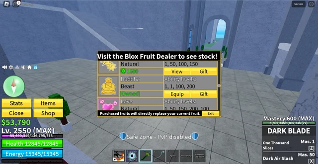 Vendo Conta De Blox Fruits Lvl Max+5 Gamepass - Roblox