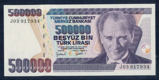 Turkey - 500.000 Lyre 1995 Prefix J P.M. N° 209c More 'Che Superior - Gian 3