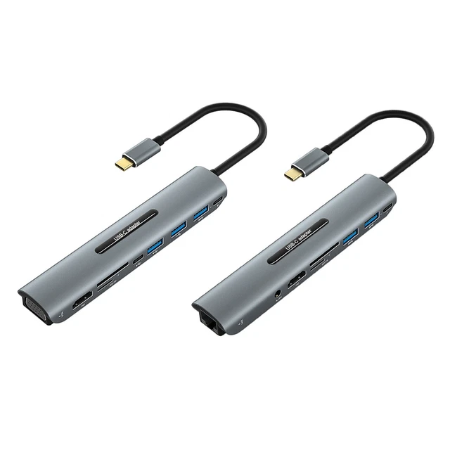 9 in 1 USB-C Docking Station 4K HD VGA PD100W for MacBook Type-C Laptops AUS