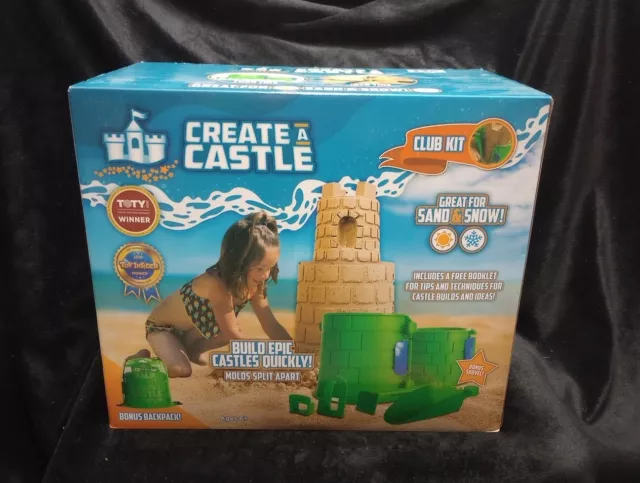 Create A Castle Club Kit Green 7 Pieces Award Winning Toy Snow Sand Brand New