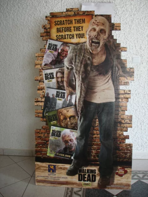 The Walking Dead Texas Lottery Walker Promo Pappaufsteller Display Standee Rare