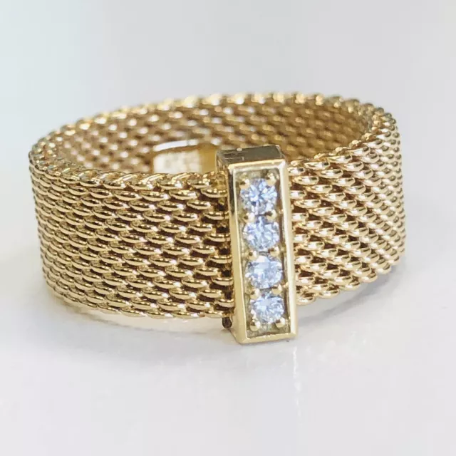 Louis Vuitton Petite Fleur Diamond Cluster Cocktail Ring Yellow Gold 18K 1.48ctw