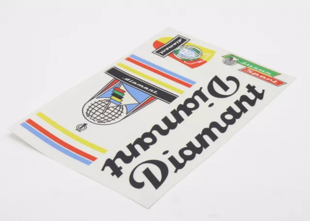 DIAMANT Decals Sticker Dekor 5-teilig Set Luxus Sport 60er Aufkleber transparent