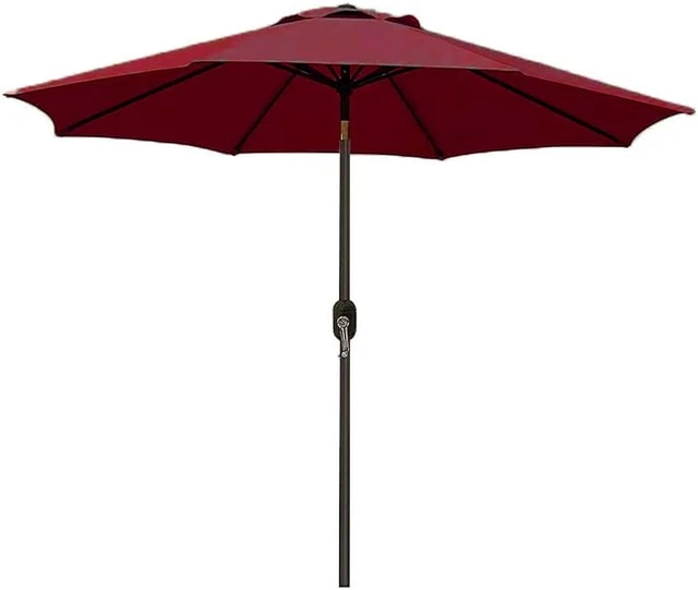 COSTWAY Ombrellone da Giardino Rotondo di 265 cm, Ombrellone da Patio