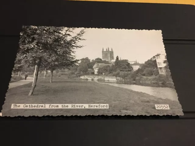 Vintage Salmon Postcard - Cathedral From The River - Hereford - Unused - 9f