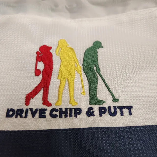 DRIVE CHIP & PUTT Drawstring Golf Ball Tee Bag NEW