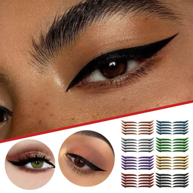 5 Pairs Reusable EYELINER STICKERS Invisible Tape Self Adhesive Cat Eye Makeup