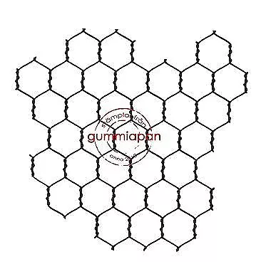 Gummiapan Gummistempel 14030506 - Zaun Sechseck Bienenwaben Muster Honig Tier