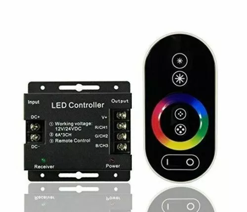 Telecomando Led Controller Touch Con Centralina Per Striscia Strip Rgb 12V 24V