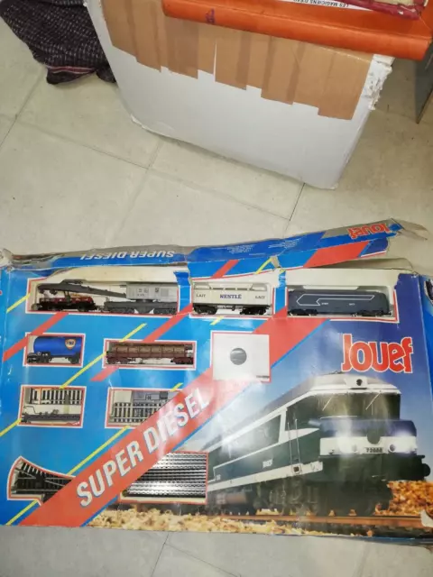 Coffret Jouef Super Diesel Loco 67007 Fobbi + Grue + Wagon + Des Rails  Train Ho