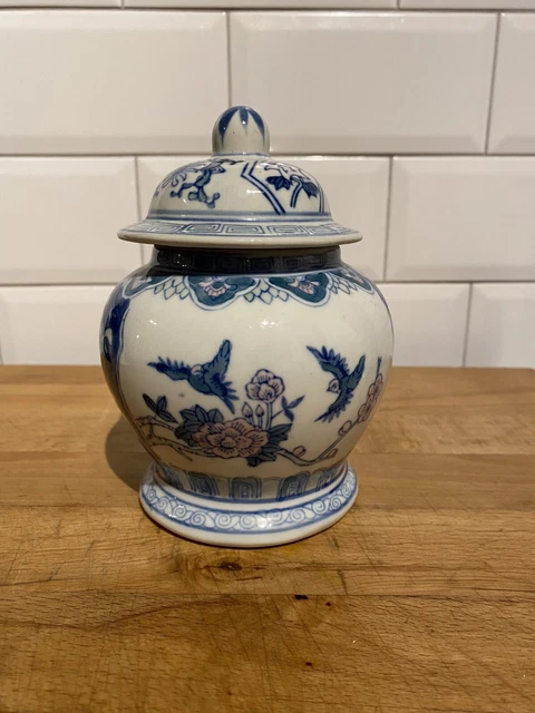 Tempelglas mit Deckel Baluster Ingwerglas grün blau rosa kleine Inneneinrichtung