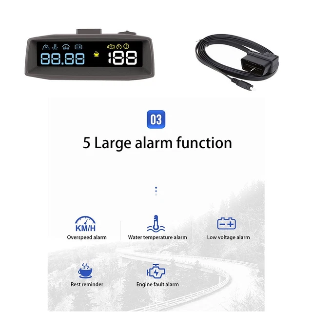 Universel Tête Up Écran Voiture Hud Vitesse Digital-Projector OBD2 II Ue