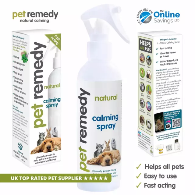 Pet Remedy Calmant Spray pour Chiens 200ml Chats