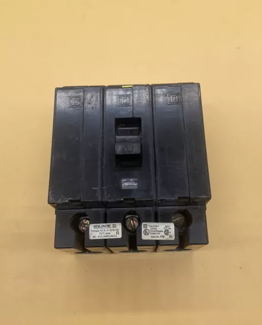 Square D EHB34050 3p 480v 50a NEHB Circuit Breaker 50 Amp, 480 volt