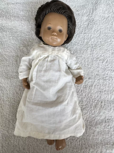 Vintage 1970s Trendon Baby Sasha Doll Dark In Her Nightdress