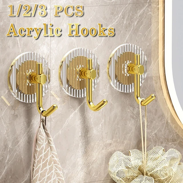 Acrylic Adhesive Wall Hook - Towel Rack, Coat Hanger; Stylish Home Decor.