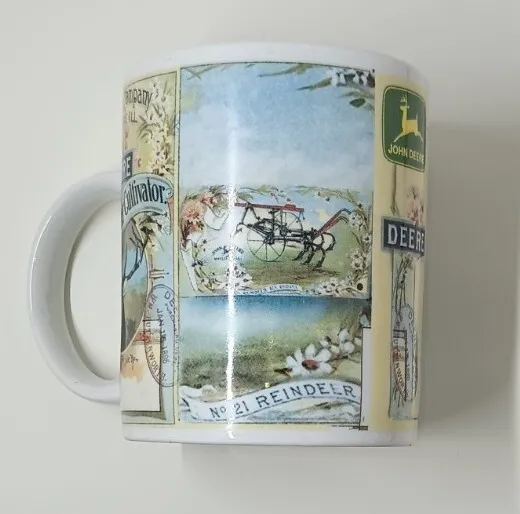 Collectible John Deere Reindeer Cultivator Coffee Mug - Nostalgic Gibson Rare 2