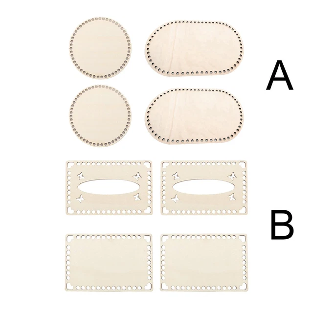 Basket Bottom Nail Bottom Base Shaper Pad Oval Wooden Base for Crochet DIY