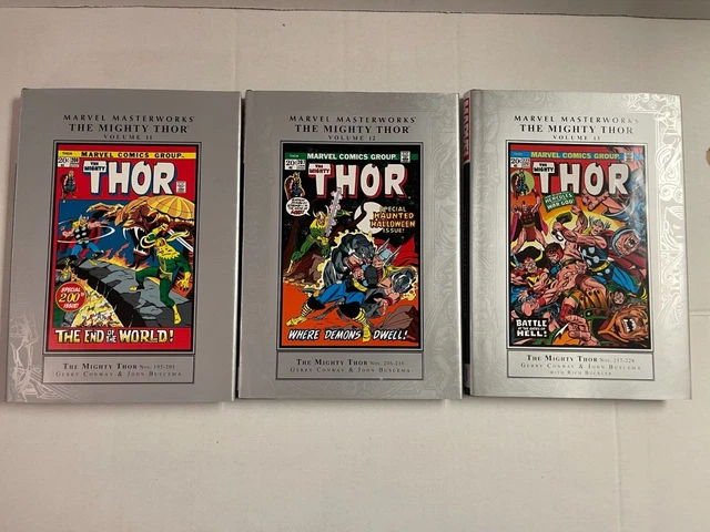 MMW Marvel Masterworks Lot- The Mighty Thor Volumes 11, 12, 13- OOP Hardcovers