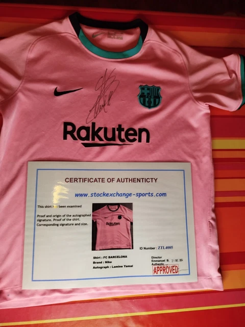 Casquette FC Barcelone Officielle Signée Lamine Yamal | Taille Réglable Adulte Unisexe, Certificat D'authenticité Inclus | Style Blaugrana