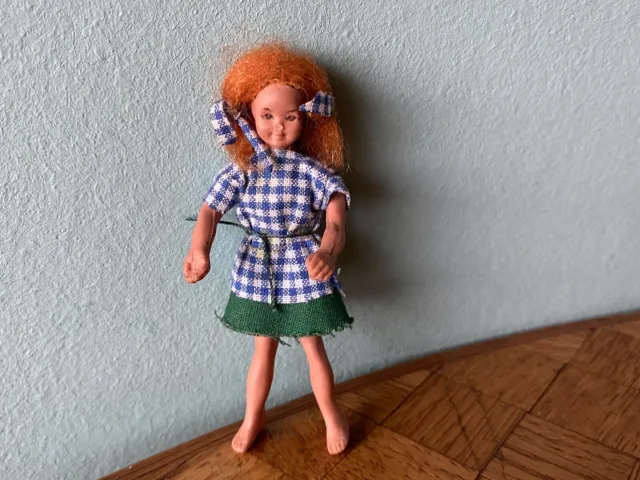 Mädchen Lundby Puppenstube  Puppenhaus 1:18 dollhouse flexible doll