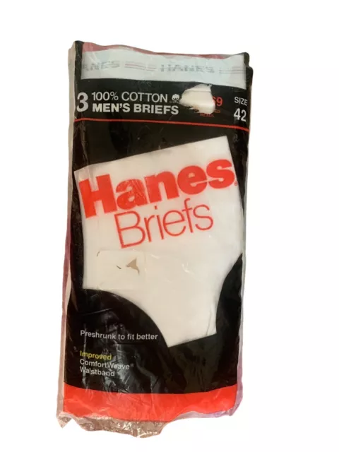 VTG NOS HANES Made USA 100% Cotton Tighty Whities Briefs Underwear 42  FREEUSHIP $34.95 - PicClick