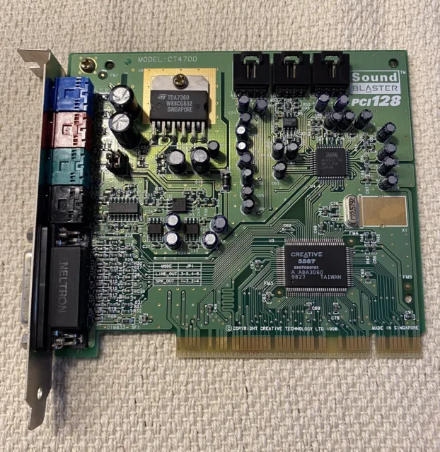 Creative Sound Blaster PCI 128 Soundkarte (CT4700, retro, 1998)