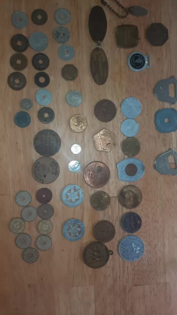 Vintage Consumers Tax Token. 55 vintage tokens coins lucky penny key chains NR