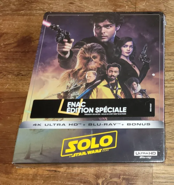 Star Wars Story Solo Edition Fnac Blu-Ray 4K + 1080P Steelbook Neuf Vf