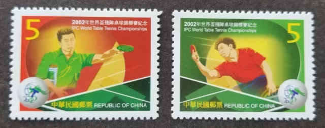 Taiwan IPC Tischtennis-Weltmeisterschaften 2002 Tischtennissport (Stempel)...