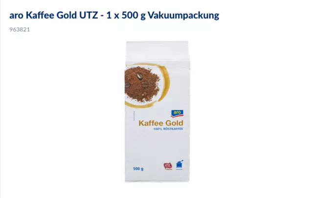 Cafe Kaffee gold gemahlen100% Röstkaffee 500g Kaffee gemahlen 1,18€/100gr