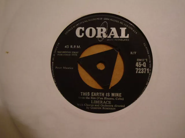 Liberace,  This Earth Is Mine,  Coral Records 1958 Mint-/Mint