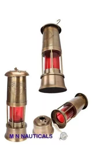 Vintage Stil Marine Messing Rot Öl Lampe Miner Nautisch Heim Dekor Laterne Gift 2