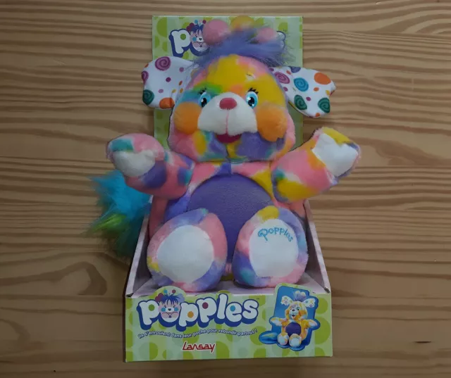 Peluche POPPLES MULTICOLORE NEUF scellé Magic Popples Classic LANSAY 2001  30CM