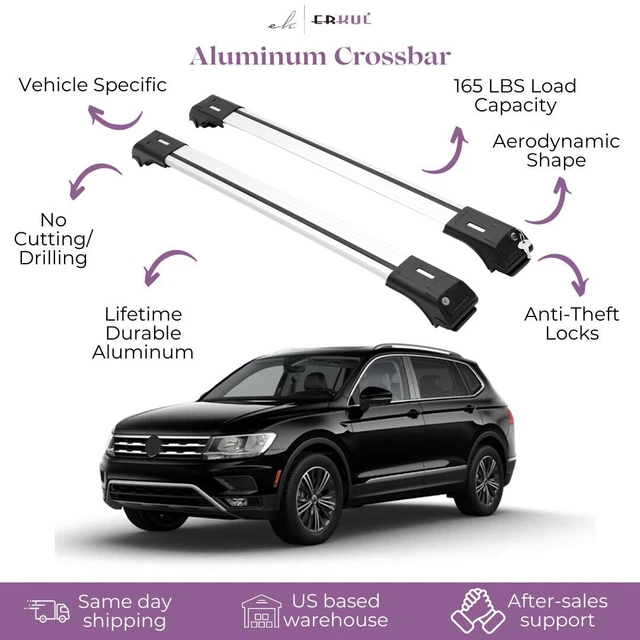 ERKUL ROOF RACK Cross Bar Fit Volkswagen Tiguan 201823 Aluminum