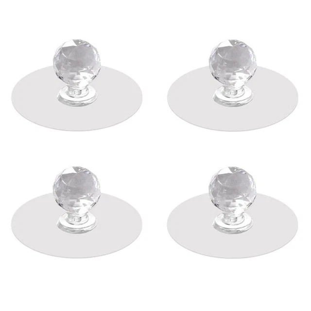 4 Pcs Clear Door Knobs Dresser Drawer Handles Cabinet Ceramics