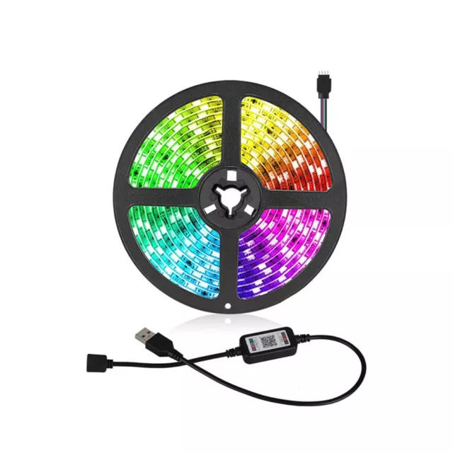 Striscia Led Colori Rgb Cavo Usb Con Telecomando Controller Bluetooth Luci Led