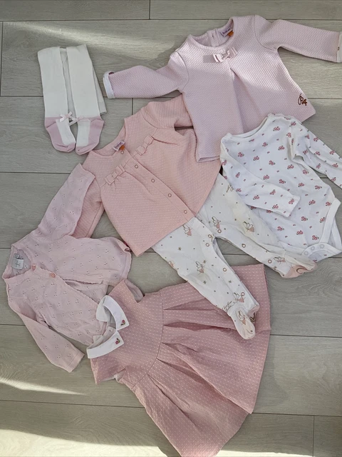 Pacchetto vestiti per bambina Baby Ted Baker Jasper Conran taglia 6-9 mesi rosa
