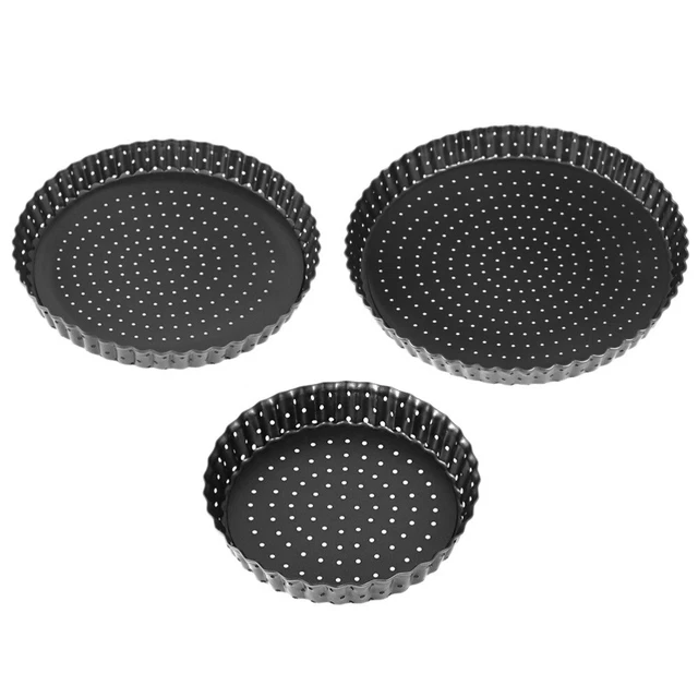 Pizzatrice acciaio al carbonio forma rotonda per torta buca rimovibile