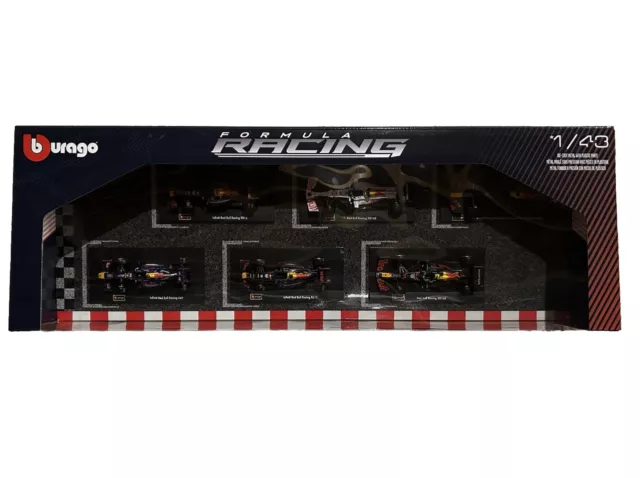 New Burago Red Bull Racing Formula 1 F1 - 1:43 Scale Diecast Metal 6 Car Pack 3