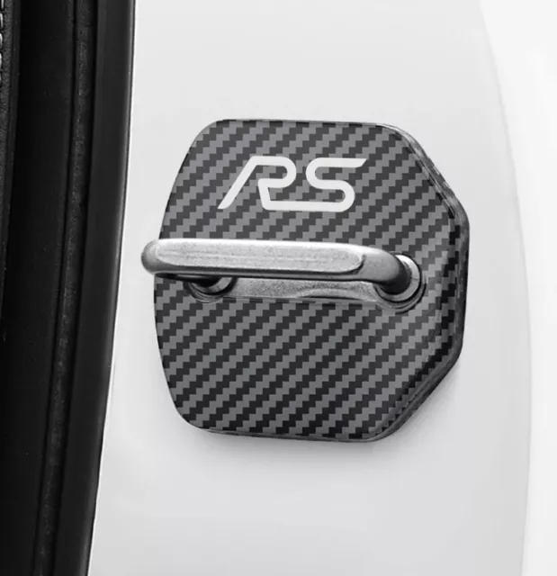 Ford Focus RS Carbon Fibre Effect Door Lock Catch Covers Focus RS MK2 MK3 4pcs