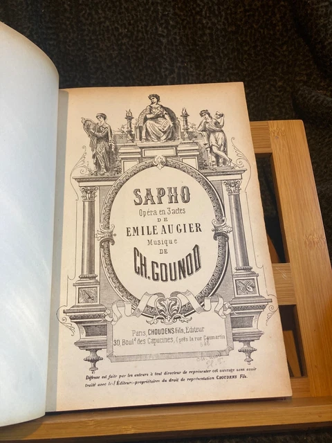 Charles Gounod Sapho partition chant piano éditions Choudens